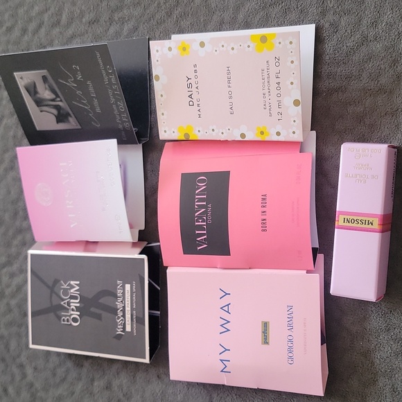 Small bundle of 7 perfume fragrance  travel size samples: versace, Armani... - Picture 2 of 3